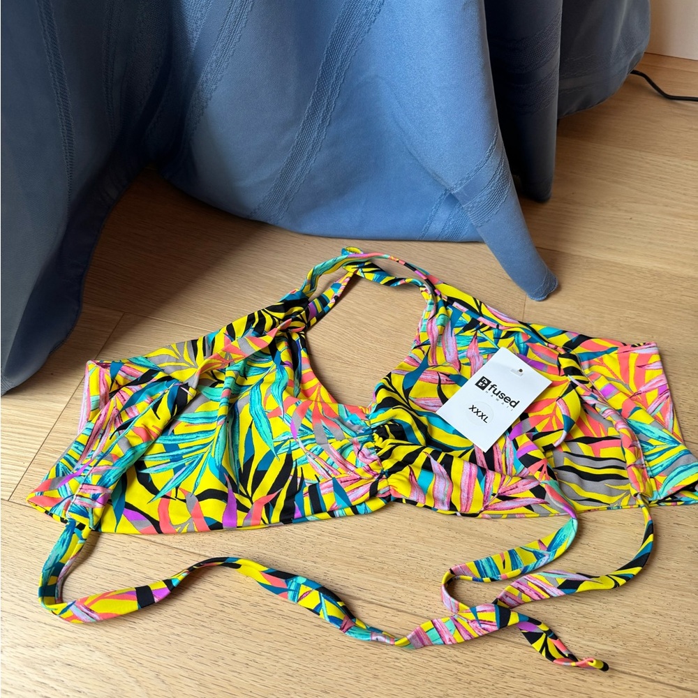 Colorful Abstract Kohanaiki Bikini Top